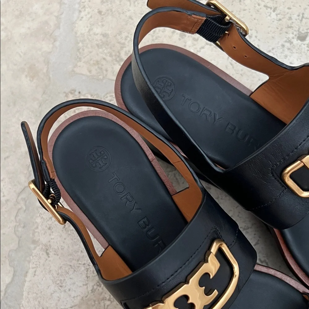 Tory Burch Selby 80mm Platform Wedge Sandals - Picture 8 of 9